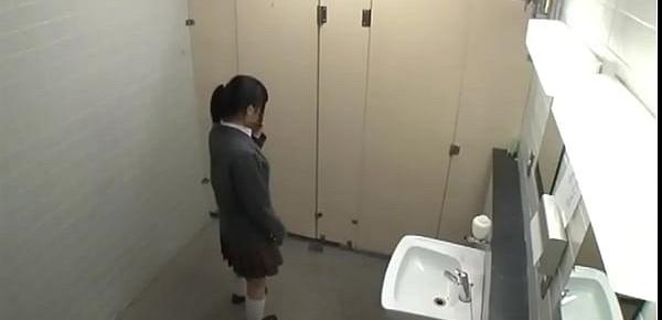  Asian Schoolgirl bathroom standing doggy fucked squirting orgasms